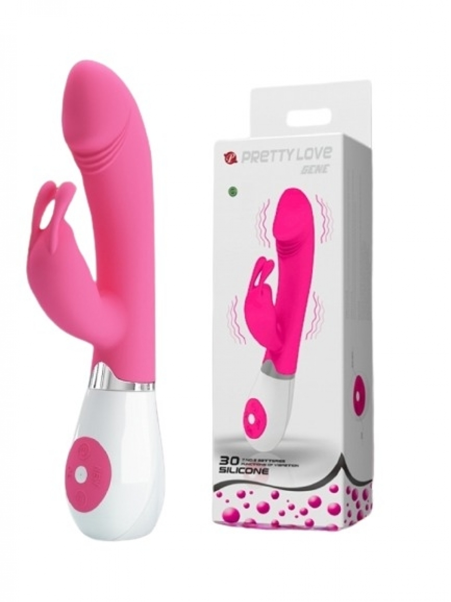 Pretty Love GENE silikonski vibrator sa klit stimulatorom  BI 14224